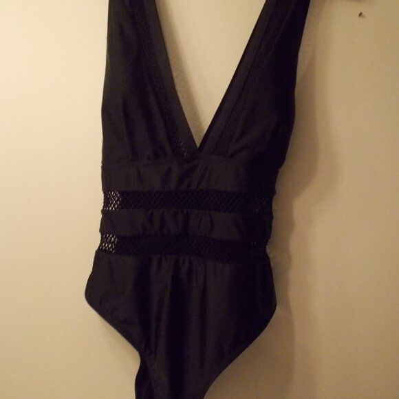 NWOT Black Mesh XL Super Sexy Swimsuit - Picture 3 of 5
